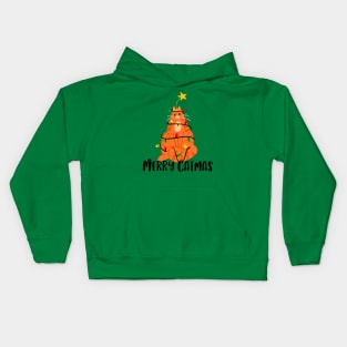 Merry Catmas Kids Hoodie